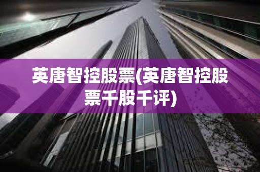英唐智控股票(英唐智控股票千股千评) 英唐智控股票(英唐智控股票千股千评)