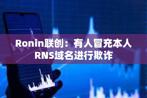 Ronin联创：有人冒充本人RNS域名进行欺诈