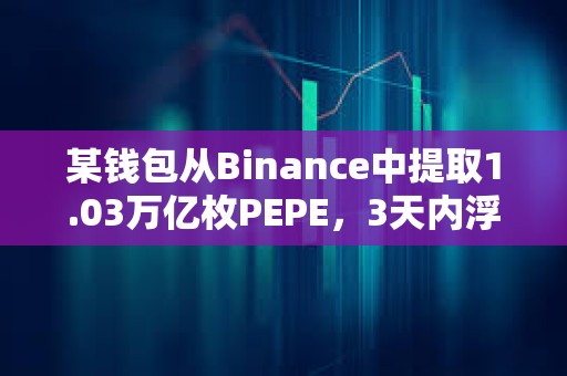 某钱包从Binance中提取1.03万亿枚PEPE，3天内浮盈134万美元