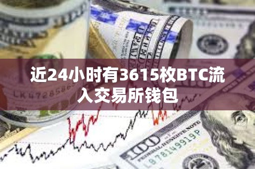 近24小时有3615枚BTC流入交易所钱包