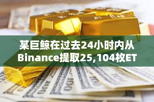 某巨鲸在过去24小时内从Binance提取25,104枚ETH