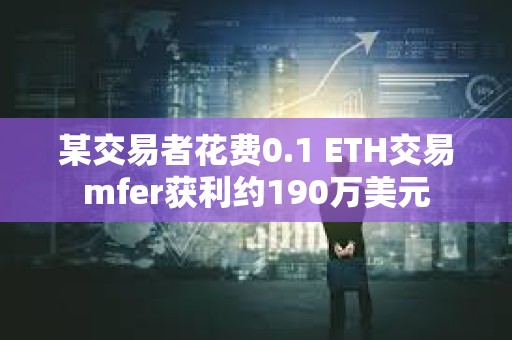某交易者花费0.1 ETH交易mfer获利约190万美元
