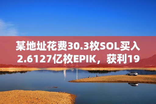 某地址花费30.3枚SOL买入2.6127亿枚EPIK，获利195倍