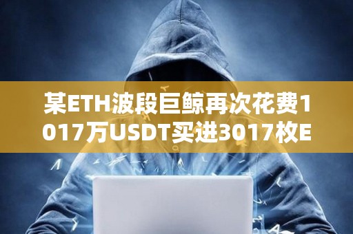 某ETH波段巨鲸再次花费1017万USDT买进3017枚ETH