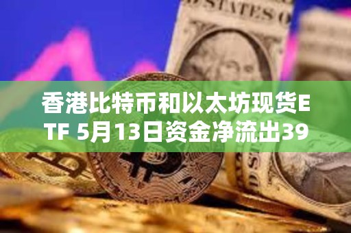 香港比特币和以太坊现货ETF 5月13日资金净流出3900万美元