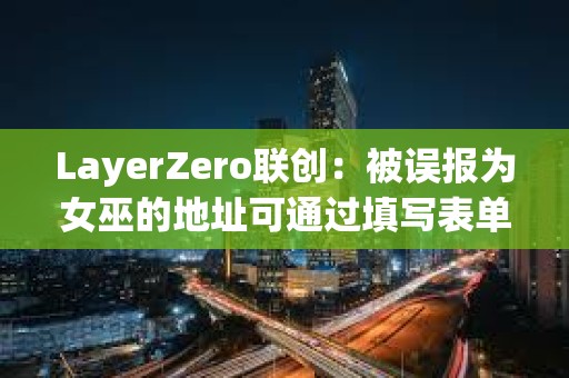 LayerZero联创：被误报为女巫的地址可通过填写表单进行申诉
