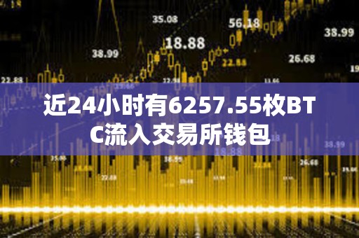 近24小时有6257.55枚BTC流入交易所钱包