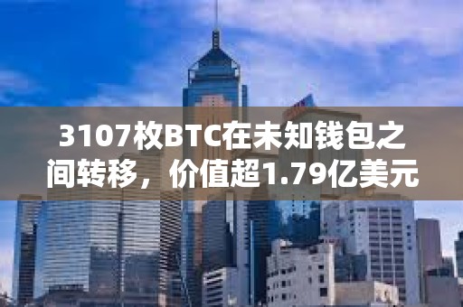3107枚BTC在未知钱包之间转移，价值超1.79亿美元