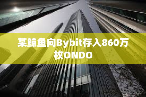 某鲸鱼向Bybit存入860万枚ONDO