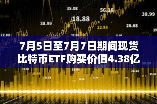 7月5日至7月7日期间现货比特币ETF购买价值4.38亿美元的BTC