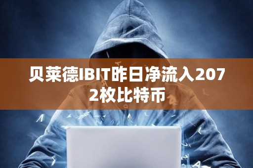 贝莱德IBIT昨日净流入2072枚比特币