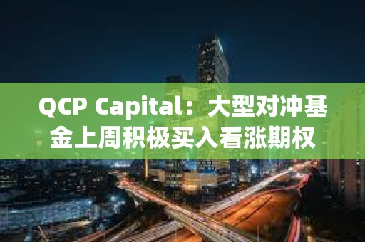QCP Capital：大型对冲基金上周积极买入看涨期权