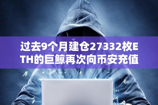过去9个月建仓27332枚ETH的巨鲸再次向币安充值2100枚ETH
