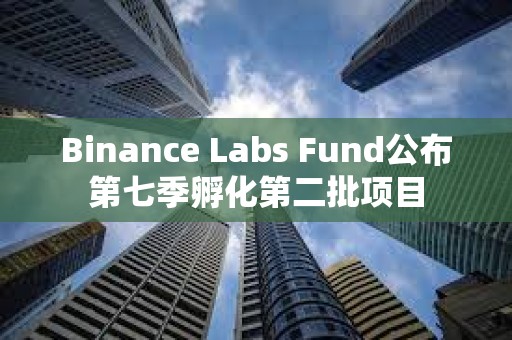 Binance Labs Fund公布第七季孵化第二批项目