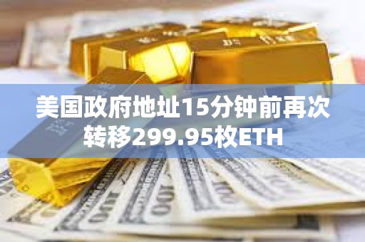 美国政府地址15分钟前再次转移299.95枚ETH