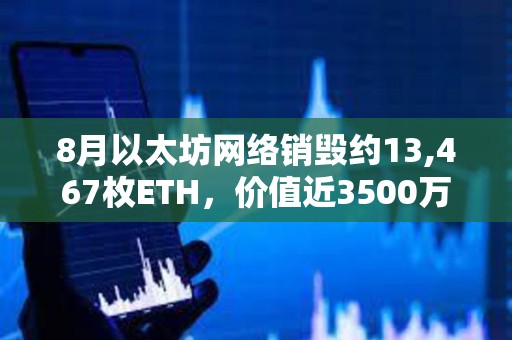 8月以太坊网络销毁约13,467枚ETH，价值近3500万美元