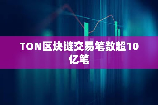 TON区块链交易笔数超10亿笔