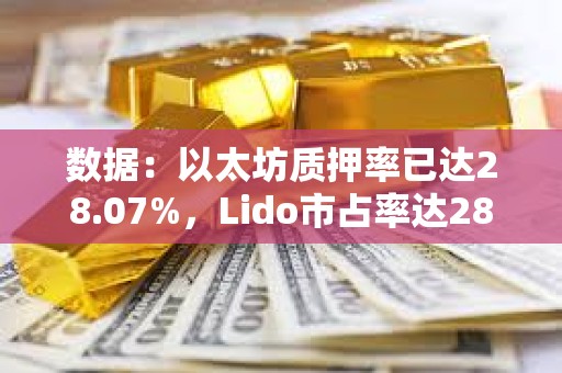 数据：以太坊质押率已达28.07%，Lido市占率达28.41%