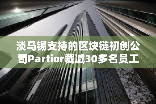 淡马锡支持的区块链初创公司Partior裁减30多名员工