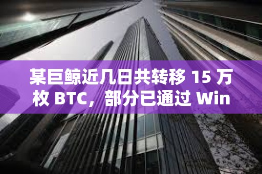 某巨鲸近几日共转移 15 万枚 BTC，部分已通过 Wintermute 出售