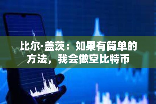 比尔·盖茨：如果有简单的方法，我会做空比特币