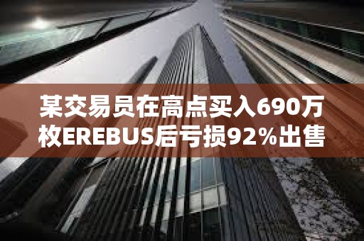 某交易员在高点买入690万枚EREBUS后亏损92%出售持仓