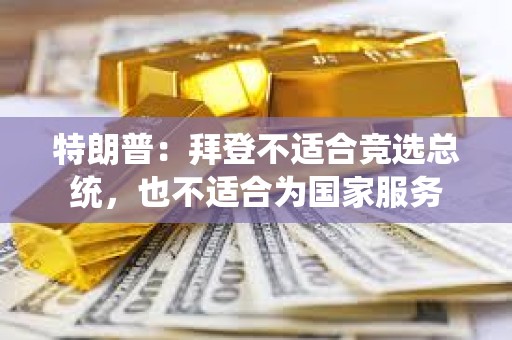 特朗普：拜登不适合竞选总统，也不适合为国家服务