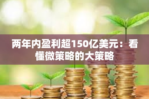 两年内盈利超150亿美元：看懂微策略的大策略