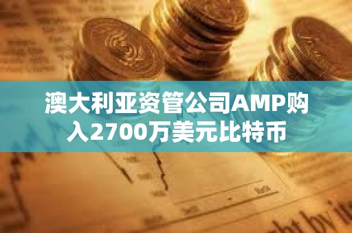 澳大利亚资管公司AMP购入2700万美元比特币
