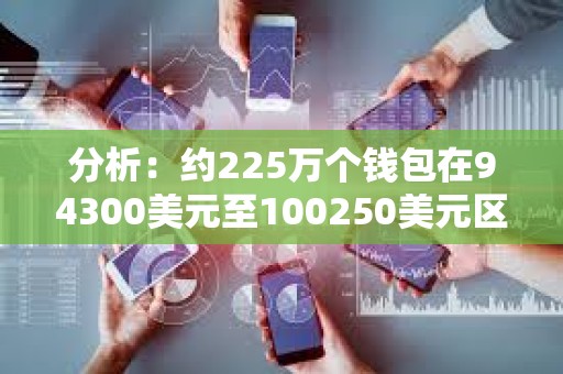 分析：约225万个钱包在94300美元至100250美元区间买入218万枚BTC