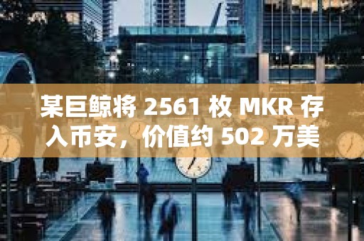 某巨鲸将 2561 枚 MKR 存入币安，价值约 502 万美元