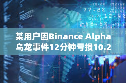 某用户因Binance Alpha乌龙事件12分钟亏损10.2万美元 某用户因Binance Alpha乌龙事件12分钟亏损10.2万美元