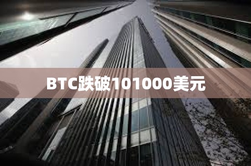 BTC跌破101000美元