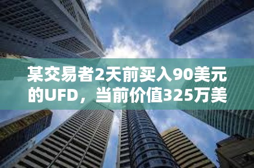 某交易者2天前买入90美元的UFD，当前价值325万美元