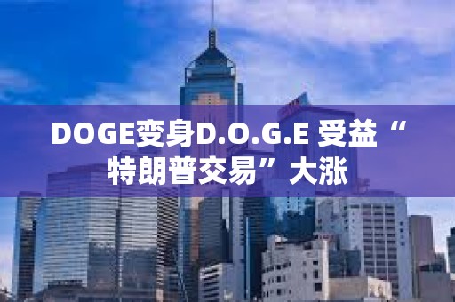 DOGE变身D.O.G.E 受益“特朗普交易”大涨