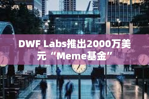 DWF Labs推出2000万美元“Meme基金”