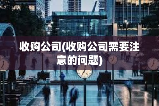 收购公司(收购公司需要注意的问题) 收购公司(收购公司需要注意的问题)