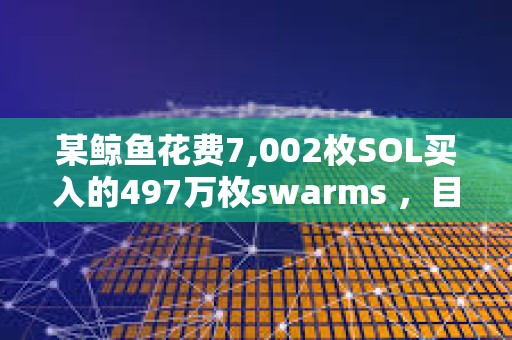 某鲸鱼花费7,002枚SOL买入的497万枚swarms ，目前浮盈30万美元