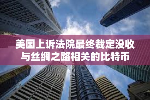 美国上诉法院最终裁定没收与丝绸之路相关的比特币