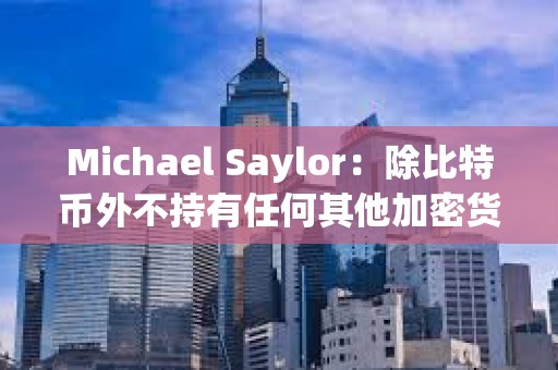 Michael Saylor：除比特币外不持有任何其他加密货币，个人持有量超过17,732枚BTC