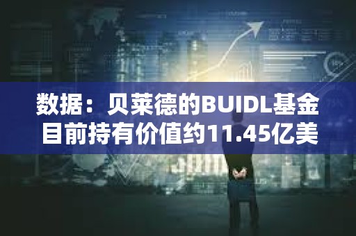 数据：贝莱德的BUIDL基金目前持有价值约11.45亿美元的ETH