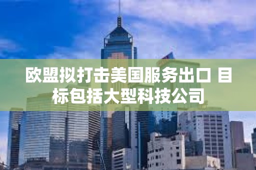 欧盟拟打击美国服务出口 目标包括大型科技公司