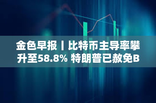金色早报丨比特币主导率攀升至58.8% 特朗普已赦免BitMEX的三位联合创始人