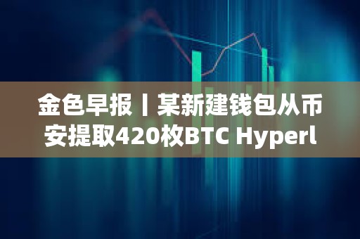 金色早报丨某新建钱包从币安提取420枚BTC Hyperliquid官方X账户已被入侵