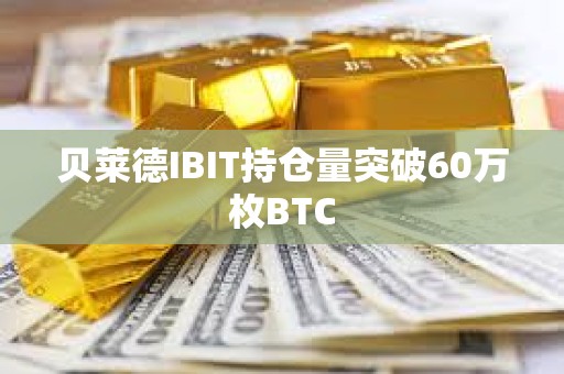贝莱德IBIT持仓量突破60万枚BTC