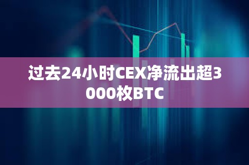 过去24小时CEX净流出超3000枚BTC