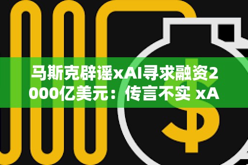 马斯克辟谣xAI寻求融资2000亿美元：传言不实 xAI资金充足 目前不寻求融资
