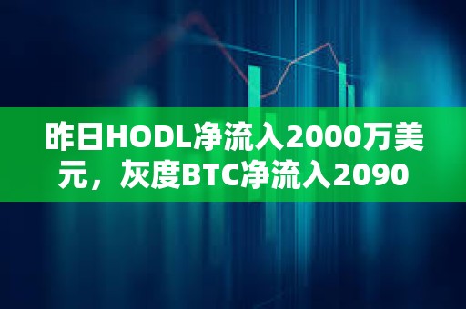 昨日HODL净流入2000万美元，灰度BTC净流入2090万美元