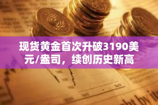 现货黄金首次升破3190美元/盎司，续创历史新高