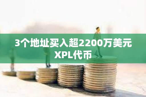 3个地址买入超2200万美元XPL代币